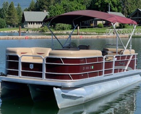 Red Sweetwater Pontoon Boat